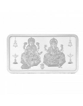 50g Silver Bar (999.9) - Lakshmi & Ganesha