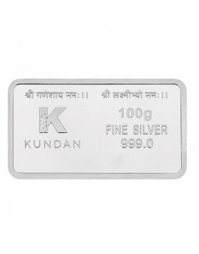 100g Silver Bar (999.9) - Lakshmi & Ganesha