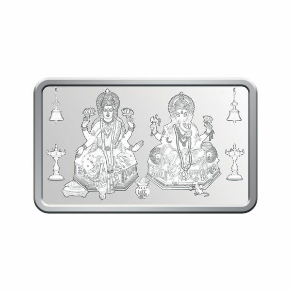 100g Silver Bar (999.9) - Lakshmi Ganesha