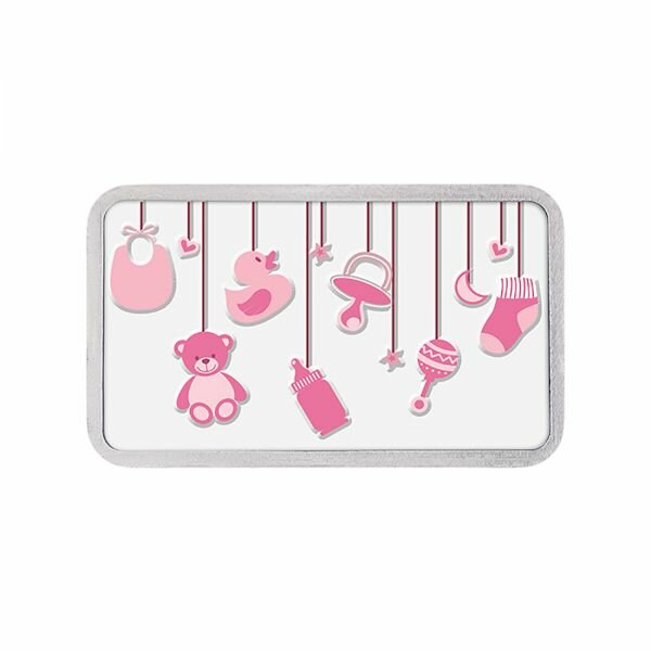 50g Silver Colour Bar (999.9) - Baby Girl